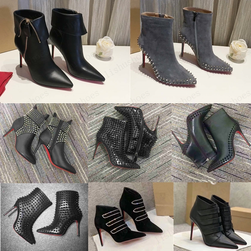 2021 New Sexy Womens High Heels 100mm Boot Red Bottom Ankle Winter Real Leather Pumps Rivet Leopard Paris Boots Size 35-41 with Box, Black
2021 New Sexy Womens High Heels 100mm Boot Red Bottom Ankle Winter Real Leather Pumps Rivet Leopard Paris Boots Size 35-41 with Box, Black