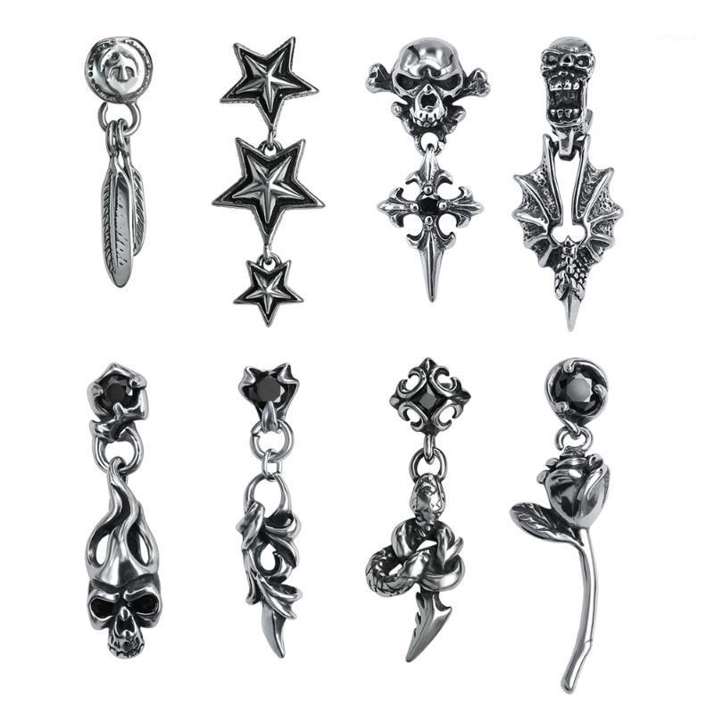 Stud ZS 316L Stainless Steel Skull Earrings Vintage Retro Silver Color Skeleton Snake Piercing Gothic Punk Jewelry 20211
Stud ZS 316L Stainless Steel Skull Earrings Vintage Retro Silver Color Skeleton Snake Piercing Gothic Punk Jewelry 20211