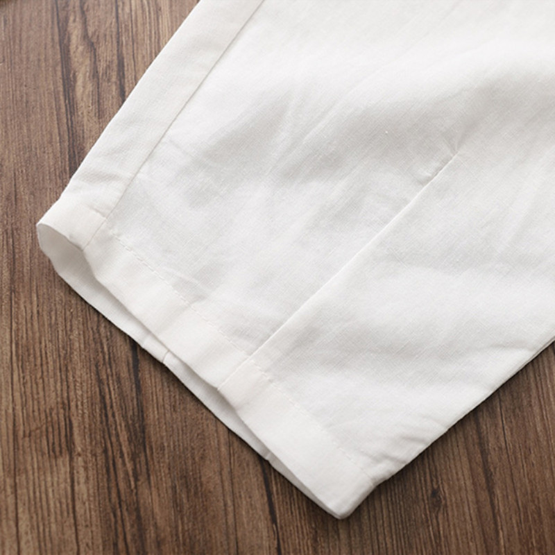 Johnature New Style Casual Loose Women Calf-length Pants Spring Summer Fashion Solid Cotton Linen Women Pants 201109