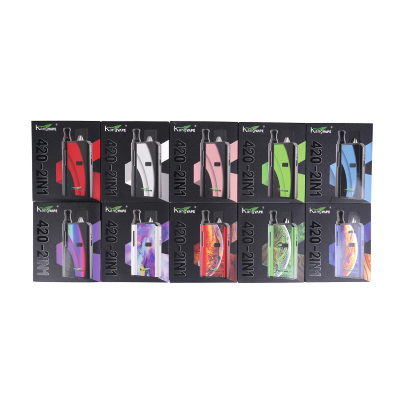 Original Kangvape 420 2in1 Box Mod Kit 650mAh 510 Cartridges Pre-heat adjustable VV Variable Voltage 2 in 1 Battery For Compatible Pod
Original Kangvape 420 2in1 Box Mod Kit 650mAh 510 Cartridges Pre-heat adjustable VV Variable Voltage 2 in 1 Battery For Compatible Pod