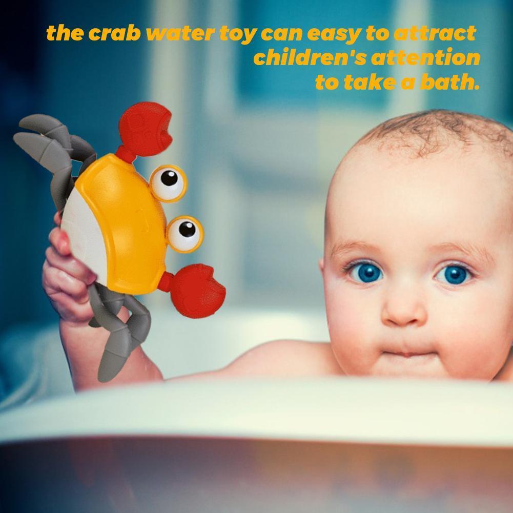 Bath Toys Big Crab Clockwork Baby Infant Water Classic Toy Beach Toys For Baby Drag Baby Bath Tub Summer Toy For Kids LJ201019