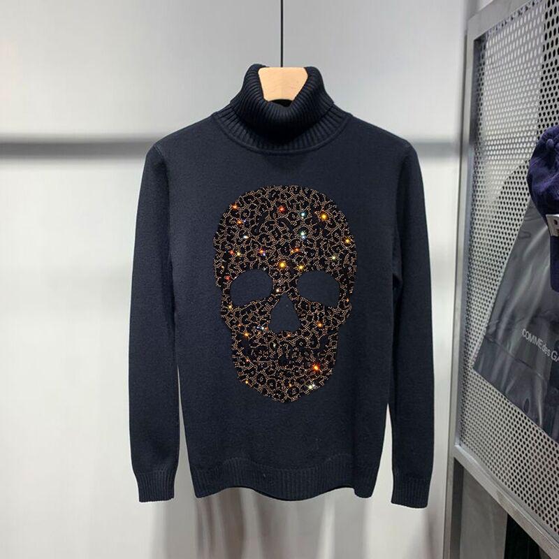 Loose Fabric New European Turtleneck Sweater Men's Pullover Fashion Sweatshirt Soft Bottoming, As shown asian size
Loose Fabric New European Turtleneck Sweater Men's Pullover Fashion Sweatshirt Soft Bottoming, As shown asian size