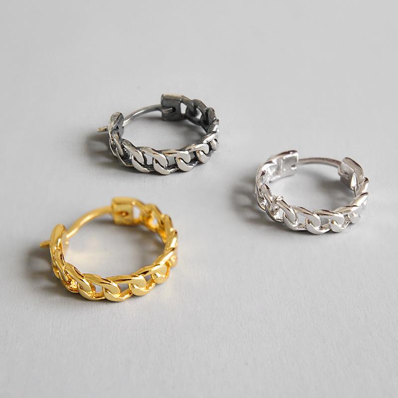 Vintage 925 sterling silver earrings for women gift, simple retro chain hoop earrings aretes brincos femme top quality jewelry
Vintage 925 sterling silver earrings for women gift, simple retro chain hoop earrings aretes brincos femme top quality jewelry