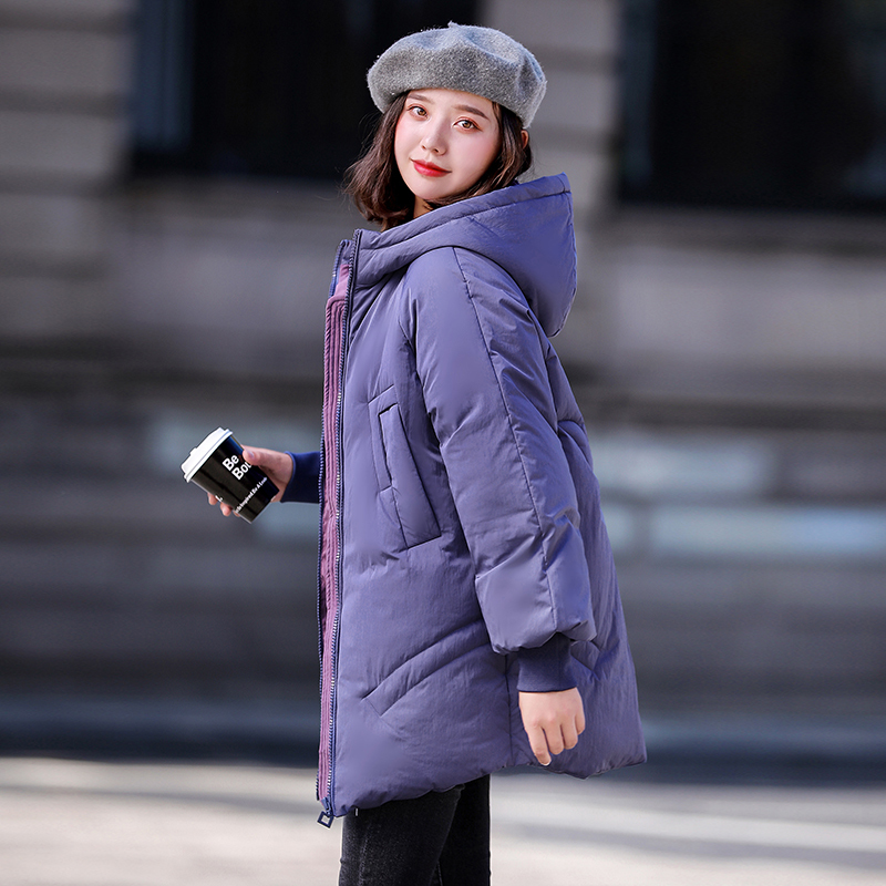 Jacket Winter Women Hooded Parkas Female Jacket Solid Loose Winter Coats Cotton Padded Jackets Wadded Clothing Orwindny 201125