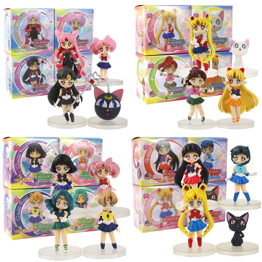 16pcs/lot Anime Sailor Moon Figures Tsukino Sailor Mars Mercury Jupiter Venus Saturn Figure Toy Pvc Model Dolls 6~7cm X0121
16pcs/lot Anime Sailor Moon Figures Tsukino Sailor Mars Mercury Jupiter Venus Saturn Figure Toy Pvc Model Dolls 6~7cm X0121
