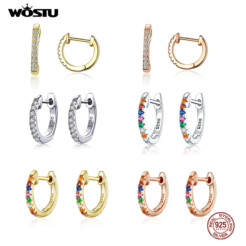 Earrings for Women 925 Sterling Silver 6 Color Small Circle Hoop Wedding Fashion Noble Jewelry Gift
Earrings for Women 925 Sterling Silver 6 Color Small Circle Hoop Wedding Fashion Noble Jewelry Gift