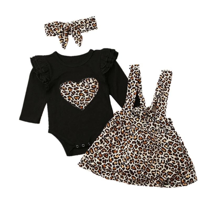Newborn Baby Girls Outfit Suit Fashion Ruffle Leopard Print Romper Tops+Suspender Skirts+Headband 3PCS Autumn Clothes Set, As pic
Newborn Baby Girls Outfit Suit Fashion Ruffle Leopard Print Romper Tops+Suspender Skirts+Headband 3PCS Autumn Clothes Set, As pic