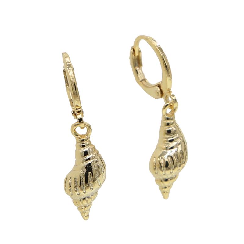 2020 Christmas gift fashion summer beach jewelry sea conch drop charm Gold color classic trendy earring for women
2020 Christmas gift fashion summer beach jewelry sea conch drop charm Gold color classic trendy earring for women