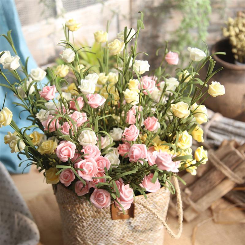 Artificial Flowers PE Fake RoseFloral Wedding Bouquet Bridal Hydrangea Decor Small Roses Wedding Party Home Decorv, Yellow rose
Artificial Flowers PE Fake RoseFloral Wedding Bouquet Bridal Hydrangea Decor Small Roses Wedding Party Home Decorv, Yellow rose