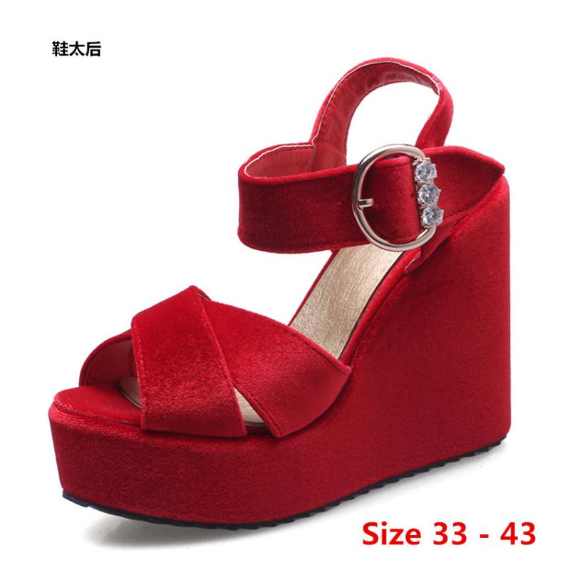 High Heel Platform Sandals Female Summer Wedges Women Thick Bottom Shoes Wedge Open Toe Women's Sandals Small Big Size 33 - 43, Green
High Heel Platform Sandals Female Summer Wedges Women Thick Bottom Shoes Wedge Open Toe Women's Sandals Small Big Size 33 - 43, Green