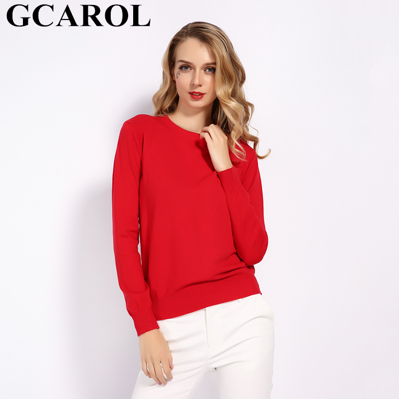 GCAROL Women Candy Knit Jumper Women 30% Wool Slim Sweater Spring Autumn WInter Soft Stretch Render Knit Pullover Knitwear S-3XL 201109