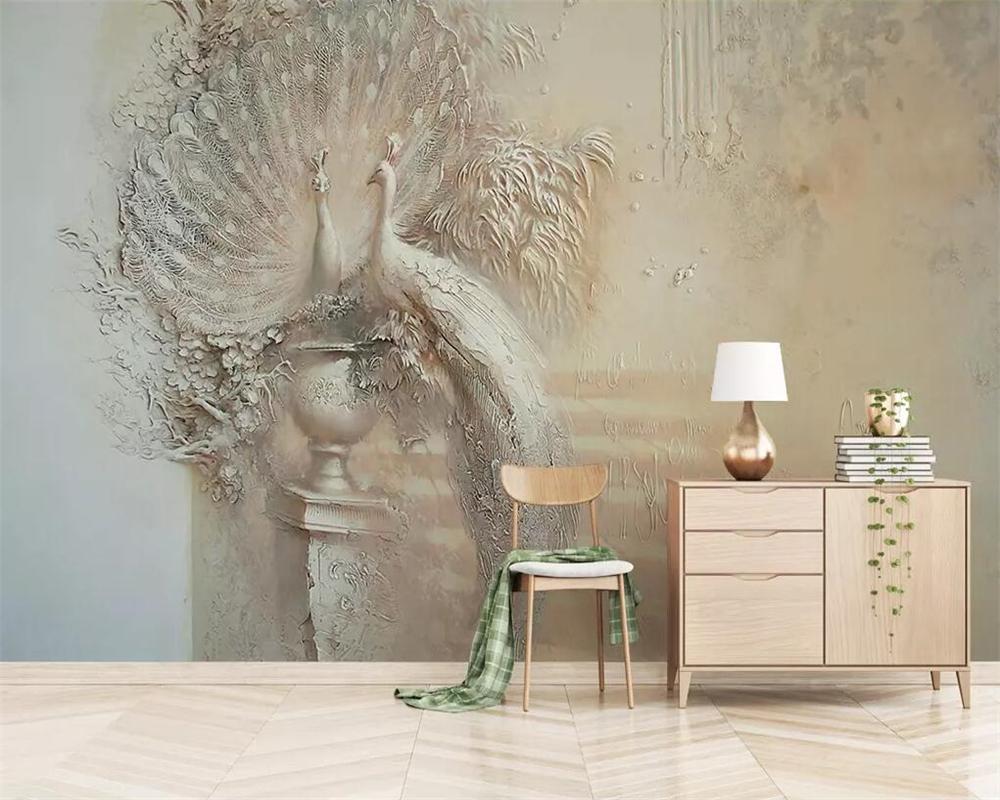 Diantu Custom wallpaper European retro 3D embossed peacock background wall living room bedroom TV background 3d wallpaper, Silk cloth
Diantu Custom wallpaper European retro 3D embossed peacock background wall living room bedroom TV background 3d wallpaper, Silk cloth