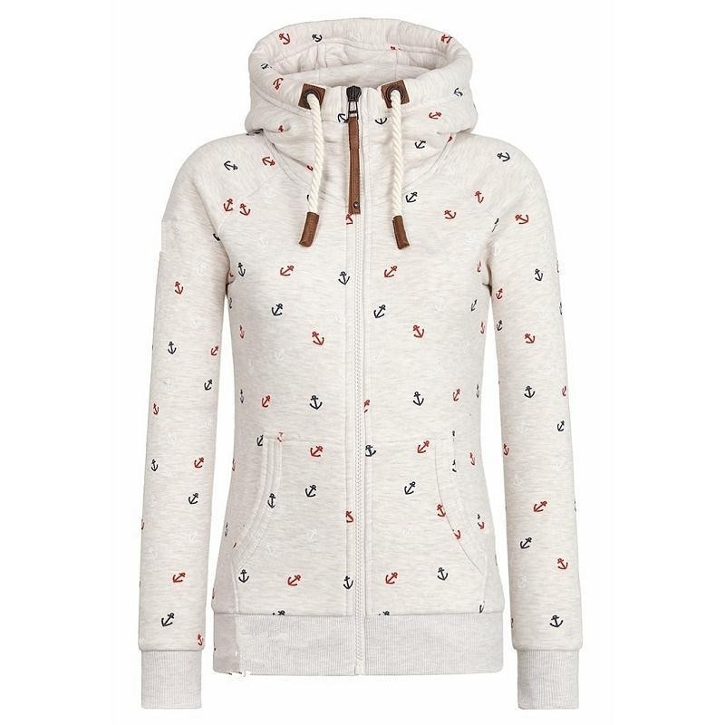 Spring Autumn Zip Hoodies Women Pink Gray Blue Green Warm Print Hooded Zipper Sweatshirt Slim Sweat Femme Hoody Moletom Feminino 201028