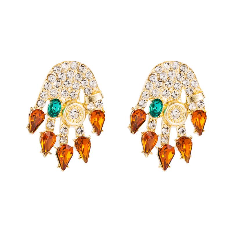 Exaggerated Color Crystal Palm Stud Earring for Woman Elegant Shiny Rhinestone Statement Earrings Girl Party Ear Jewelry Brincos
Exaggerated Color Crystal Palm Stud Earring for Woman Elegant Shiny Rhinestone Statement Earrings Girl Party Ear Jewelry Brincos
