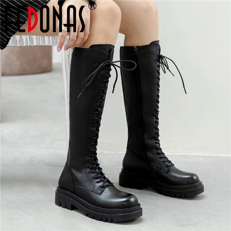 FEDONAS Platfrom Women's Leather High Boots Cross Tied Round Toe Kne High Boots Autumn Winter Working Tight, Blackd
FEDONAS Platfrom Women's Leather High Boots Cross Tied Round Toe Kne High Boots Autumn Winter Working Tight, Blackd