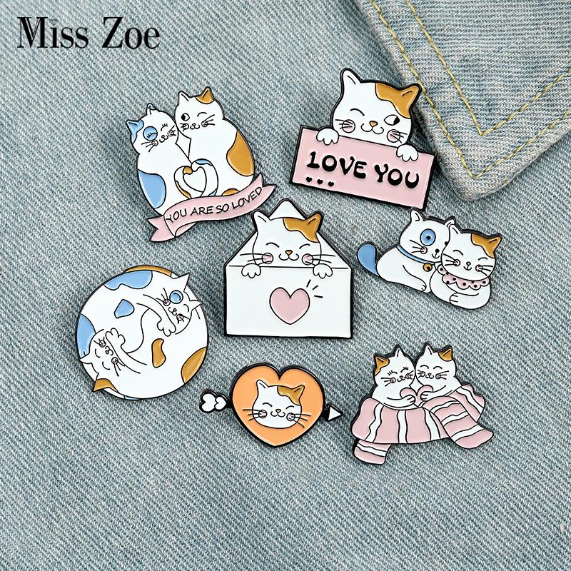 Pins, Brooches Cats Love Enamel Pin I You Kitten Taichi Heart Arror Bag Lapel Animal Badge Jewelry Gift For Couples Friends 
Pins, Brooches Cats Love Enamel Pin I You Kitten Taichi Heart Arror Bag Lapel Animal Badge Jewelry Gift For Couples Friends