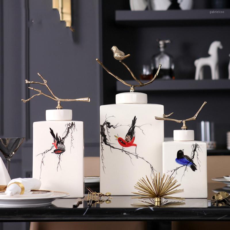 Chinese Flower Vase Decoration Accessories Home Ceramic Vase Hand Painted Birdie Ink Painting Ceramic Decorative Jar With Cover1
Chinese Flower Vase Decoration Accessories Home Ceramic Vase Hand Painted Birdie Ink Painting Ceramic Decorative Jar With Cover1
