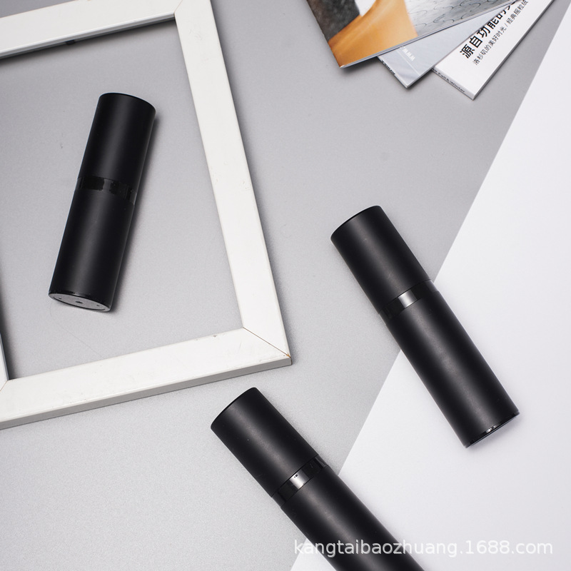 Empty Black Frosted Plastic AS Spray Pump Bottles Airless 15ml 30ml 50ml Dispenser for Cosmetic Liquid/Lotion