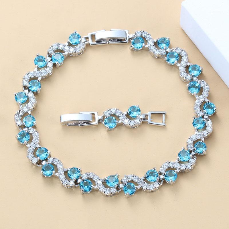 Bracelet Wedding Silver Color Jewelry Adjustable Length Sky Blue Cubic Zirconia For Women Accessories1
Bracelet Wedding Silver Color Jewelry Adjustable Length Sky Blue Cubic Zirconia For Women Accessories1