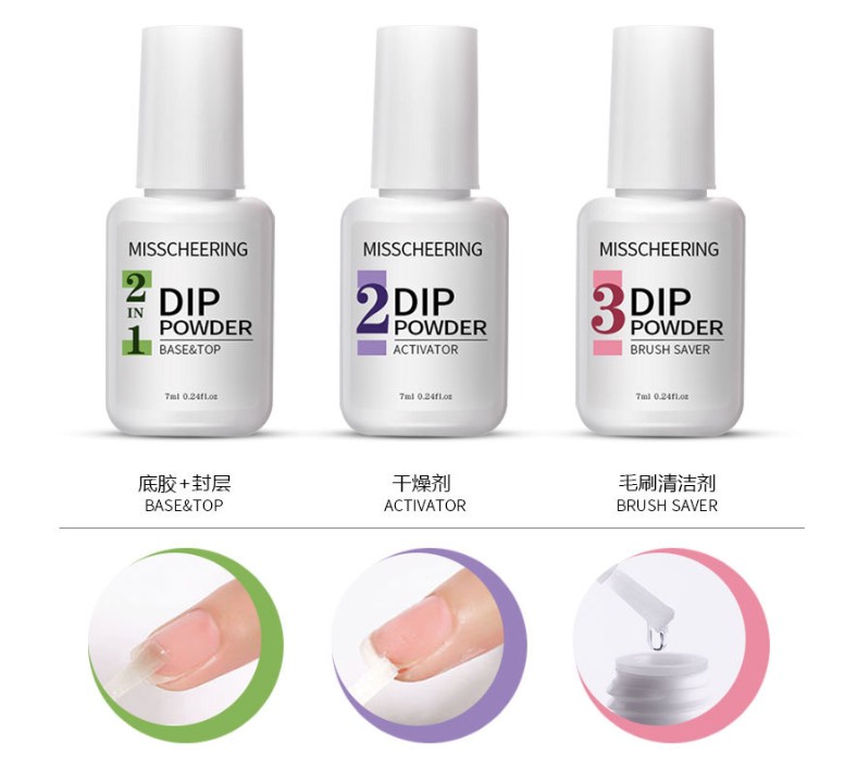 Nail Glitter 10pcs Dipping Powder Set French White Nude Pink Dip Pigment For Manicure Art Decorations Accessories