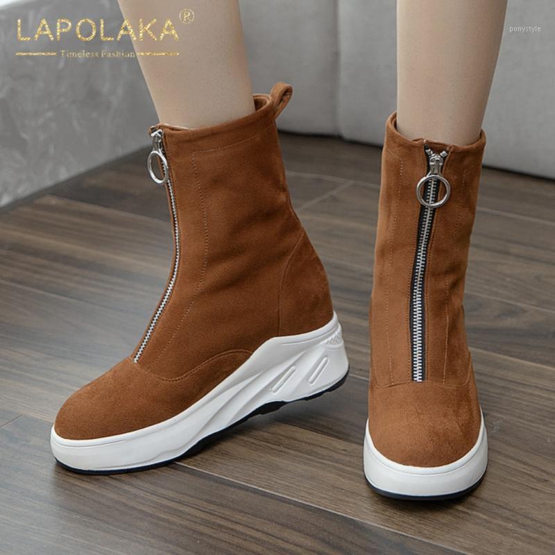 Lapolaka 2020 New Fashion Add Fur Warm Winter Boots Woman Shoes Zip Up Platform Comfortable Flock Snow Boots Female1, Black
Lapolaka 2020 New Fashion Add Fur Warm Winter Boots Woman Shoes Zip Up Platform Comfortable Flock Snow Boots Female1, Black