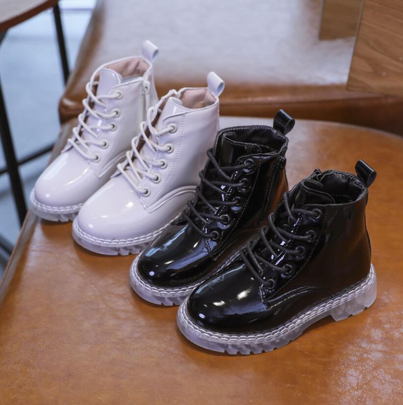 Children New Patent Autumn Kids Leather Motorcycle Baby Girls Fashion Ankle Boots Black Brand Shoes Soft Casual Boot, White
Children New Patent Autumn Kids Leather Motorcycle Baby Girls Fashion Ankle Boots Black Brand Shoes Soft Casual Boot, White