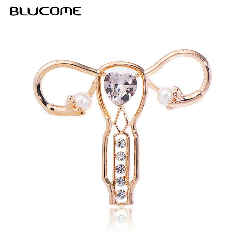 Blucome Crystal Cuterus Uterus Shape Brooches Badge Lapel Pin Simulated Pearl Accessories Girl Power Women' Rights Feminist Gift
Blucome Crystal Cuterus Uterus Shape Brooches Badge Lapel Pin Simulated Pearl Accessories Girl Power Women' Rights Feminist Gift