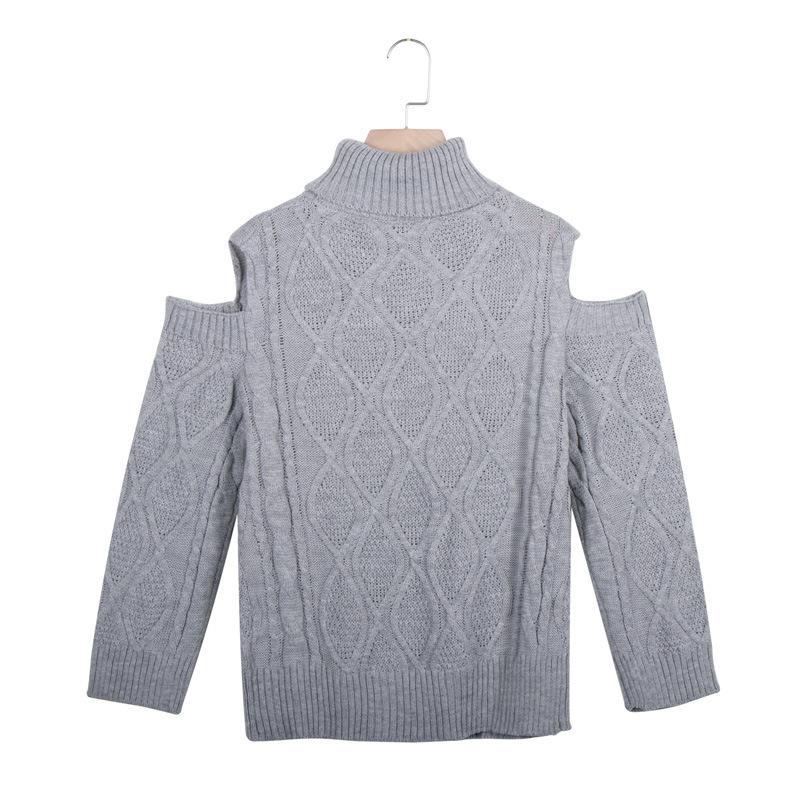 Fashion Hollow Out Shoulders Knitted Sweater Vitage High Neck Long Sleeve Female Pullovers Designer Chic Tops Winter Super Warm, Gray
Fashion Hollow Out Shoulders Knitted Sweater Vitage High Neck Long Sleeve Female Pullovers Designer Chic Tops Winter Super Warm, Gray