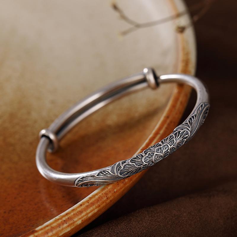 inlay peony push-pull type restoring ancient ways ms sterling silver bracelet contracted solid breadwinners bracelets
inlay peony push-pull type restoring ancient ways ms sterling silver bracelet contracted solid breadwinners bracelets