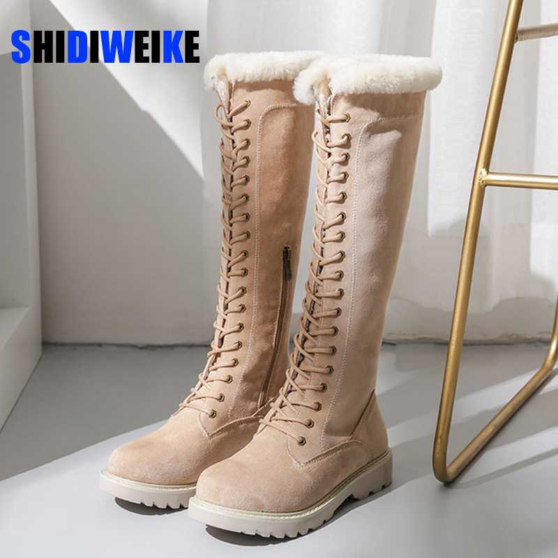 Women Winter Shoes Genuine Leather Suede Women Winter Boots Wool Shoes Warmful High Quality Knee High Boots AC127, Black 
Women Winter Shoes Genuine Leather Suede Women Winter Boots Wool Shoes Warmful High Quality Knee High Boots AC127, Black