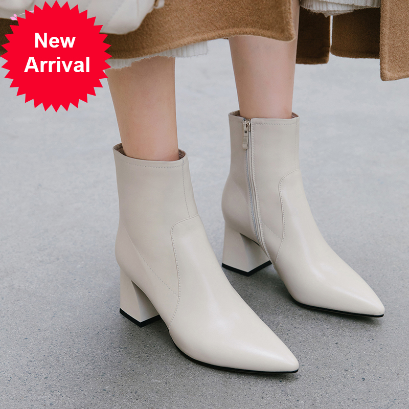 2021 The New Simple Style of Slimming Sexy Natural Leather to the Ankle Black Zipper Boots with High Heels, Women's Shoe Riding 2fkq, Beige
2021 The New Simple Style of Slimming Sexy Natural Leather to the Ankle Black Zipper Boots with High Heels, Women's Shoe Riding 2fkq, Beige