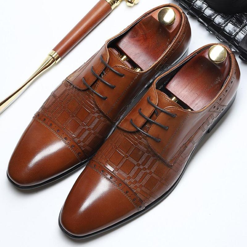 Fashion Designer Man Formal Dress Shoes Genuine Leather Carved Wedding Oxfords Round Toe Derby Men's Semi Brogue Flats SS277, Black
Fashion Designer Man Formal Dress Shoes Genuine Leather Carved Wedding Oxfords Round Toe Derby Men's Semi Brogue Flats SS277, Black