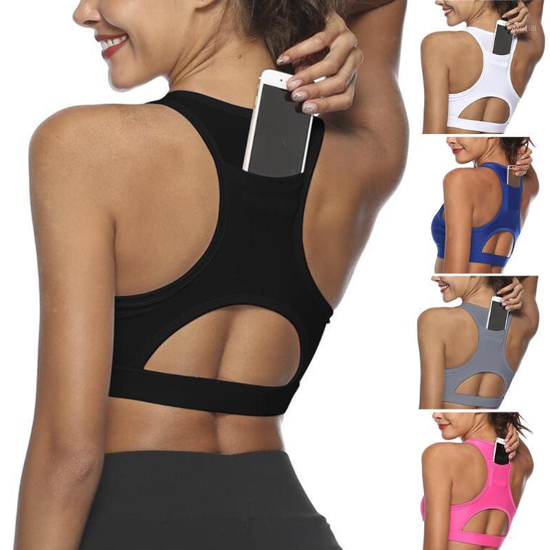 Women Stretch Phone Pocket Hollow Workout Padded Tank Top Gym Running Yoga Sports Bra1, Black
Women Stretch Phone Pocket Hollow Workout Padded Tank Top Gym Running Yoga Sports Bra1, Black