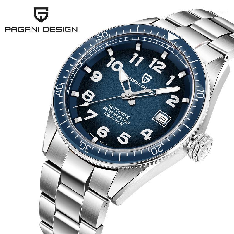 Wristwatches PAGANI DESIGN 2021 Automatic Men Watch Sport Business Full Steel Mens Watches Fashion Mechanical Wrist Watch1, Black silver
Wristwatches PAGANI DESIGN 2021 Automatic Men Watch Sport Business Full Steel Mens Watches Fashion Mechanical Wrist Watch1, Black silver