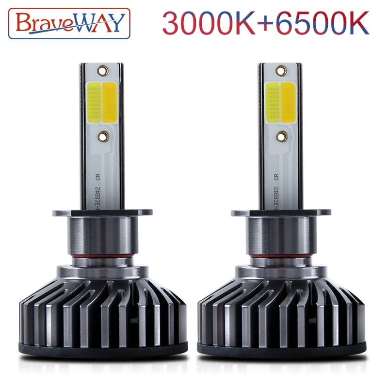 BraveWay 3000K+6500K H7 LED Canbus H1 H8 H11 LED Bulbs Car Headlight Bulbs H1 Kit 10000LM 72W Auto Lamp 12V 24V Yellow+White
BraveWay 3000K+6500K H7 LED Canbus H1 H8 H11 LED Bulbs Car Headlight Bulbs H1 Kit 10000LM 72W Auto Lamp 12V 24V Yellow+White
