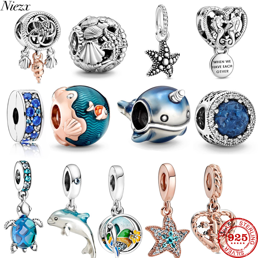 2020 Summer New Glass Turtle Starfish Sea Horse Silver 925 Charm Bead Fit Original Pandora Bracelets DIY Ocean Series Jewelry, Blue;slivery
2020 Summer New Glass Turtle Starfish Sea Horse Silver 925 Charm Bead Fit Original Pandora Bracelets DIY Ocean Series Jewelry, Blue;slivery