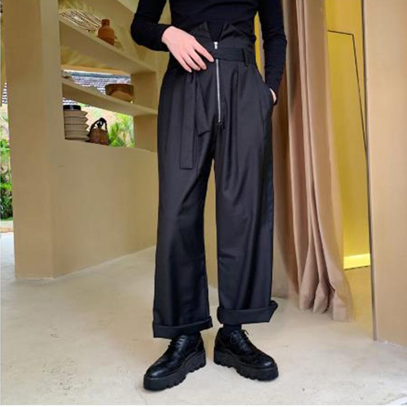 Men High Waist Loose Casual Zipper Wide Leg Pants Male Women Vintage Fashion Japan Office Hip Hop Straight Harem Trousers, Black
Men High Waist Loose Casual Zipper Wide Leg Pants Male Women Vintage Fashion Japan Office Hip Hop Straight Harem Trousers, Black