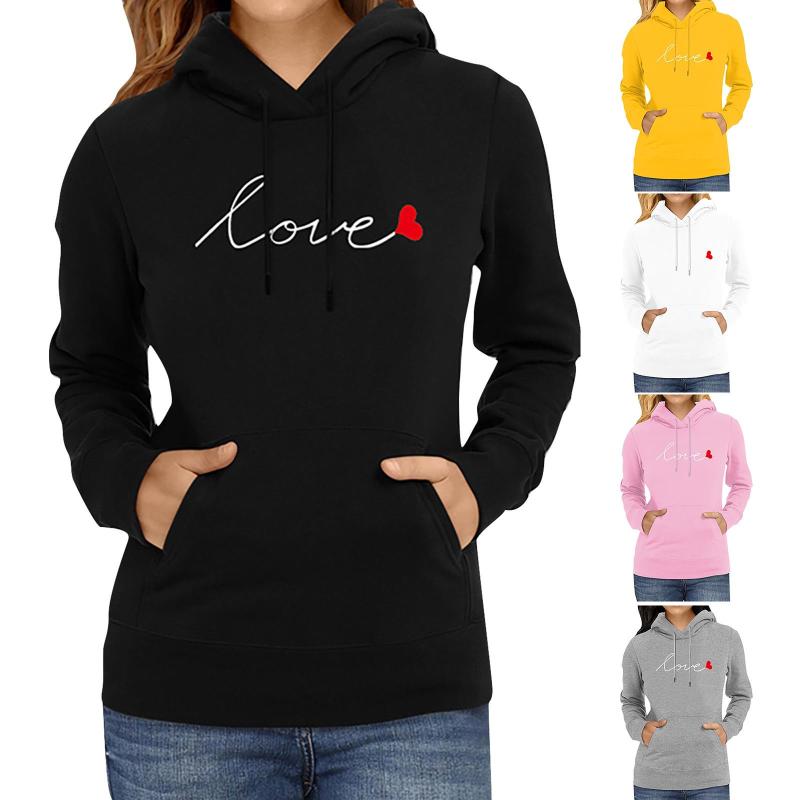 Ladies classic solid color printed , drawstring hooded long-sleeved top , winter warm pullover
Ladies classic solid color printed , drawstring hooded long-sleeved top , winter warm pullover