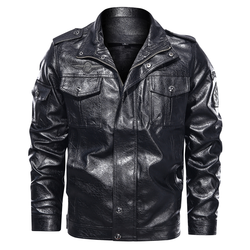 PU Leather Jacket Men Vintage Lapel Motorcycle Jacket Men Leather Jacket Black Thin Biker Coat Fashion Outwear Clothing Men Tops 201120