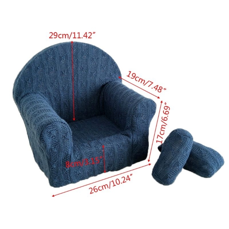 3 Pcs/set Newborn Baby Posing Mini Sofa Arm Chair Pillows Infants Photography Props Poser Photo Accessories LJ201208