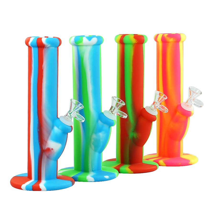 10'' straight Silicone Bong Water Pipe Colorful unbreakable Pipe New Smoking Hookahs oil wax dab rig glass bong
10'' straight Silicone Bong Water Pipe Colorful unbreakable Pipe New Smoking Hookahs oil wax dab rig glass bong