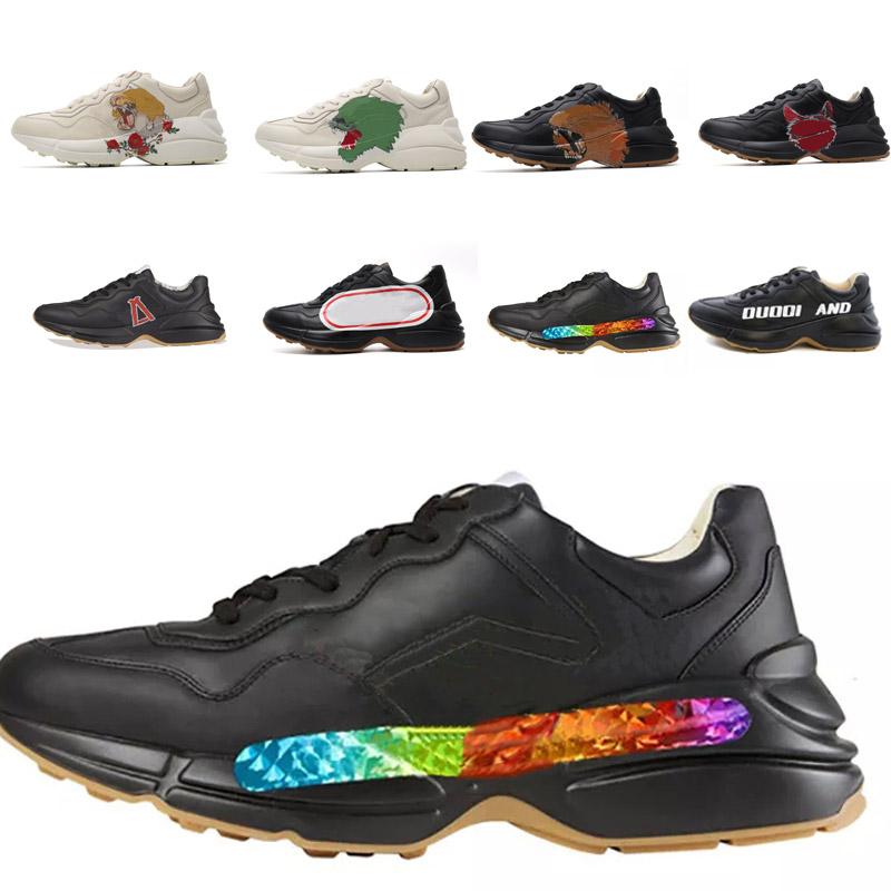 2021 luxurys designers shoes Rhyton Sneakers Beige Men Trainers Vintage Luxury Chaussures Ladies Shoes Designer Sneakers with box size z5lS#, Black
2021 luxurys designers shoes Rhyton Sneakers Beige Men Trainers Vintage Luxury Chaussures Ladies Shoes Designer Sneakers with box size z5lS#, Black