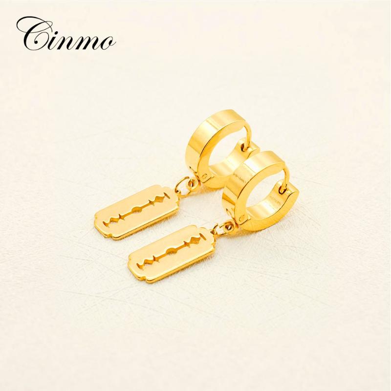 Cinmo Stainless Steel Piercing Drop Earrings Hip Hop Rock Statement Blade Dangle Earrings For Men Women Wholesale Ear Jewelry
Cinmo Stainless Steel Piercing Drop Earrings Hip Hop Rock Statement Blade Dangle Earrings For Men Women Wholesale Ear Jewelry
