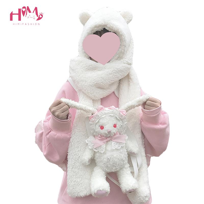 Women Warmer Winter Scarf Lovely Bear Ears Soft Plush Hat Hooded Scarves New Fashion Fluffy Animal Cap Scarf Nice Gift for Girls
Women Warmer Winter Scarf Lovely Bear Ears Soft Plush Hat Hooded Scarves New Fashion Fluffy Animal Cap Scarf Nice Gift for Girls
