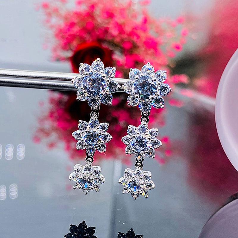 Fashion Crystal Sun Flowers Zircon Diamonds Gemstones Drop Earrings for Women White Gold Silver Color Jewelry Accessories Gifts
Fashion Crystal Sun Flowers Zircon Diamonds Gemstones Drop Earrings for Women White Gold Silver Color Jewelry Accessories Gifts