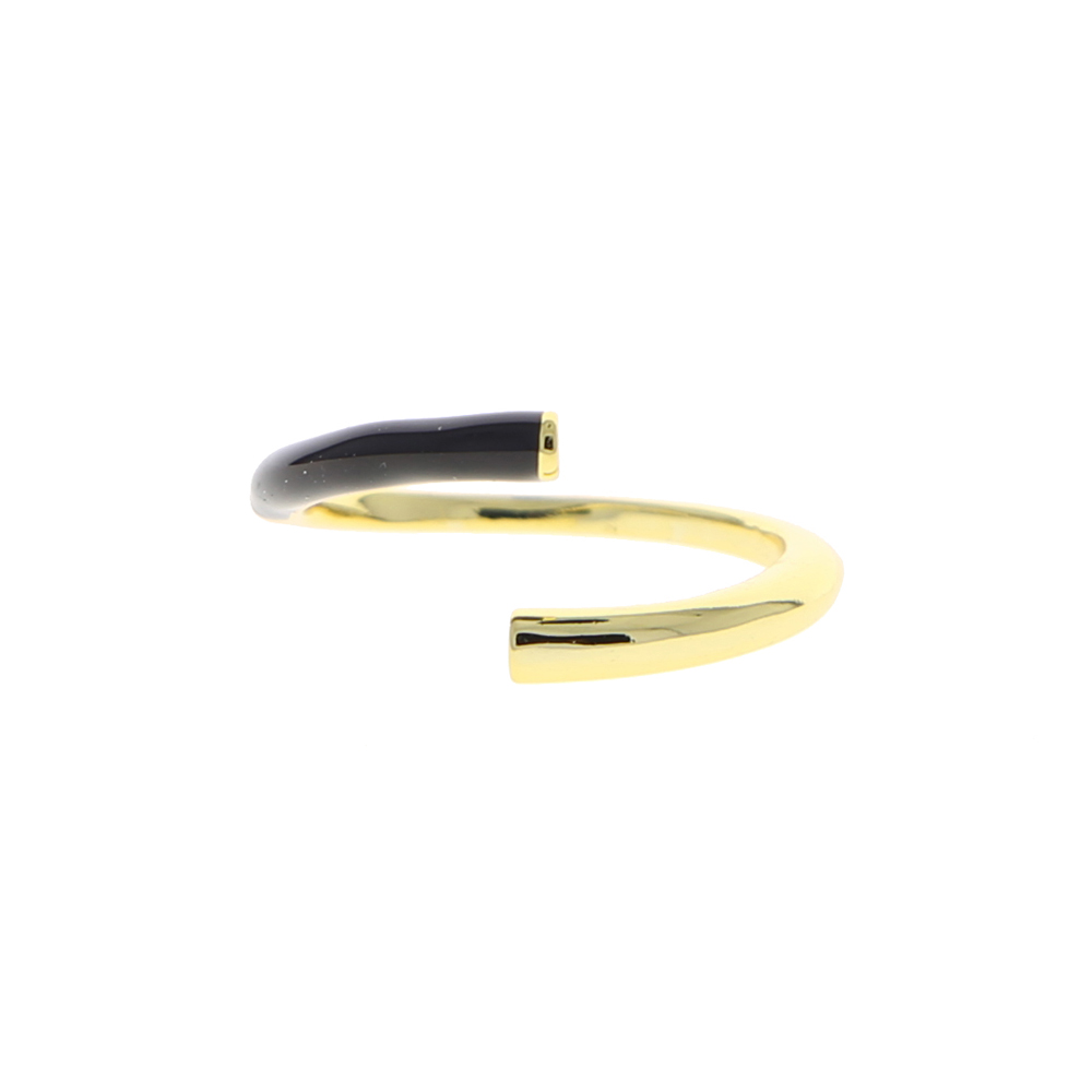 Colorful Fashion Women Jewelry Open Adjusted Size Gold Color Neon Enamel Black Women Hot Rings 2025