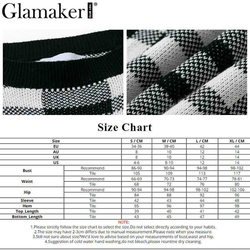 Glamaker Plaid knitted crop sexy autumn Dress women long sleeve winter sweater dress Sexy female fashion party mini dress 201030