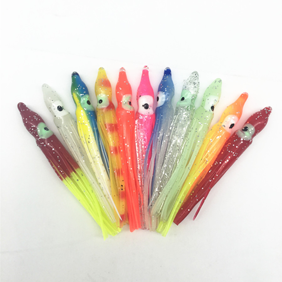 100Pcs*6cm Luminous Fishing octopus skirt squid lure octopus Jig soft bait squid lures 201103
100Pcs*6cm Luminous Fishing octopus skirt squid lure octopus Jig soft bait squid lures 201103