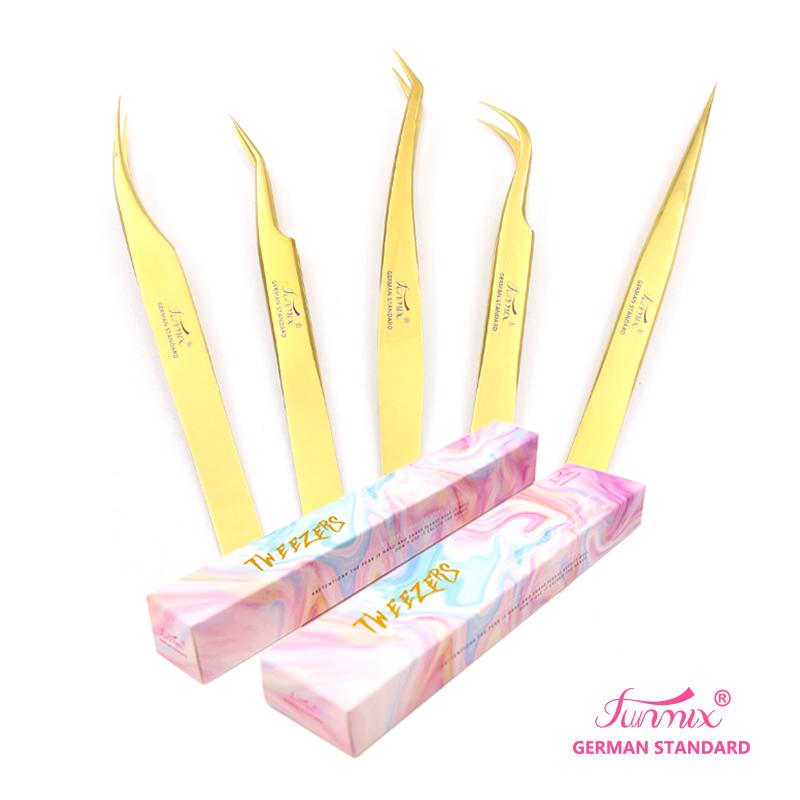 5pcs/set Funmix New Premium Gold Color Makeup Tweezers Tweezers For Eyelash Extension Makeup Tool
5pcs/set Funmix New Premium Gold Color Makeup Tweezers Tweezers For Eyelash Extension Makeup Tool