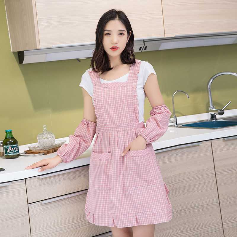 Korean version of cotton apron kitchen restaurant waterproof cute fashion apron overalls female overalls adult sleeves
Korean version of cotton apron kitchen restaurant waterproof cute fashion apron overalls female overalls adult sleeves